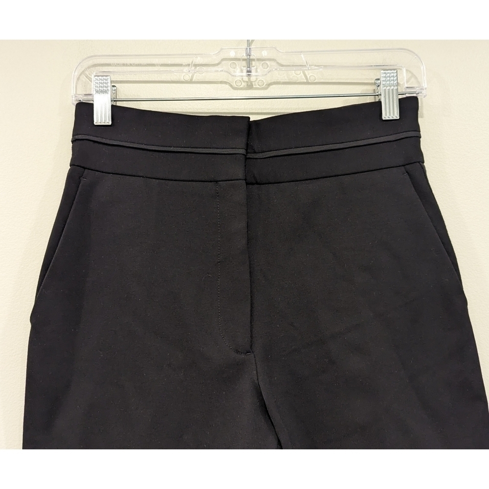 🆕 Sandro Paris Black Noir Stretch Fabric Carrot Pants Size 36 - Picture 4 of 13